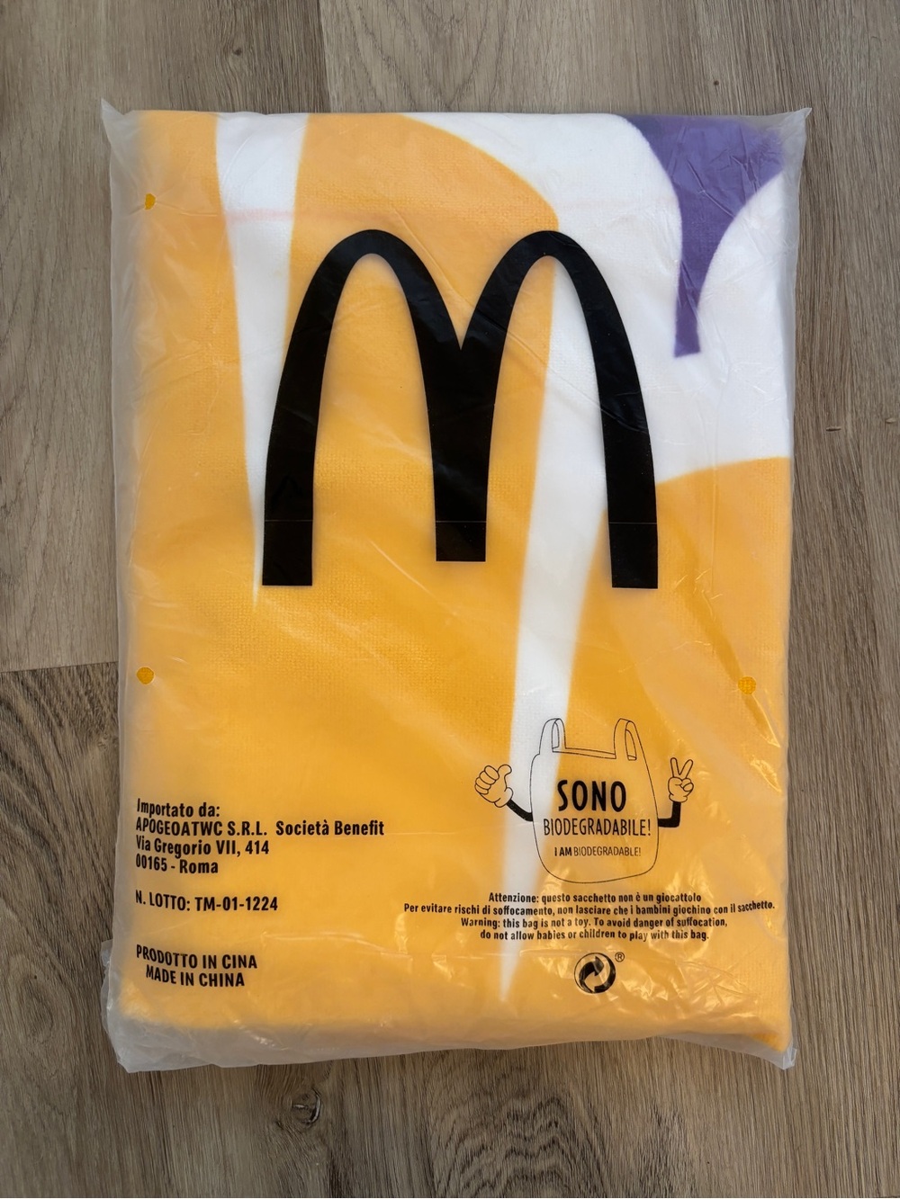 McDonald's Yellow & Purple Beach Towel Italy 2025